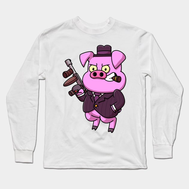 Pig Mob Long Sleeve T-Shirt by TheMaskedTooner